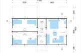 Dom drewniany letniskowy VERA (66 mm), 132 m² - z tarasem 13,5 m² specification 3