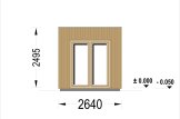 Sauna ogrodowa zewnętrzna DELLA (34 mm + elewacja), 2,6 x 2,1 m, 3,8 m² specification 5