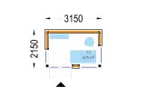 Domek ogrodowy drewniany PREMIUM L (44 mm + elewacja, z izolacją PLUS), 3x2 m, 6 m² specification 1