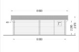 Domek letniskowy drewniany MARINA (44+44 mm, z izolacją), 8x6 m, 48 m² specification 4