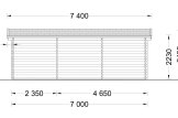 Domek letniskowy drewniany NORA (44 mm), 7x3,5 m, 24 m² specification 4