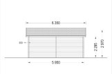 Garaż drewniany dwustanowiskowy ALTERNATIVE (44 mm), 6x6 m, 36 m² specification 4