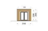 Domek ogrodowy drewniany PREMIUM (34 mm + elewacja, z izolacją), 5x3 m, 15 m² - z tarasem 9 m² specification 5