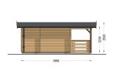 Domek ogrodowy drewniany LILI z pomieszczeniem gospodarczym (34 mm), 6x3 m, 11 m² specification 4