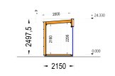 Domek ogrodowy drewniany PREMIUM L (44 mm + elewacja, z izolacją PLUS), 2x2 m, 4 m² specification 6