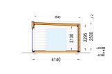 Domek ogrodowy drewniany PREMIUM (44 mm + elewacja, z izolacją PLUS), 7x4 m, 28 m² specification 6