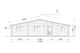Dom drewniany całoroczny RIVIERA (44+44 mm, z izolacją), 100 m² - z tarasem 20 m² specification 4