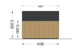 Domek ogrodowy drewniany TONIA (34 mm + elewacja, z izolacją), 5x4 m, 20 m² specification 3