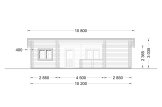 Dom drewniany całoroczny UZES F (44+44 mm, z izolacją), 70 m² specification 2