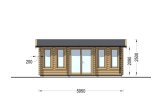 Domek ogrodowy drewniany DEVON (34 mm), 6x4 m, 24 m² specification 2