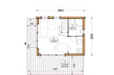 Domek letniskowy drewniany SOPHIA (34 mm + elewacja, z izolacją) z antresolą, 20 m² specification 1