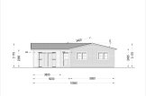 Dom drewniany letniskowy BERTA (66 mm), 72 m² - z tarasem 18 m² i z garażem 20 m² specification 3