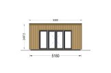 Domek ogrodowy drewniany EVELIN (34 mm + elewacja), 5x5 m, 25 m² specification 2