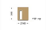 Sauna ogrodowa zewnętrzna DELLA (34 mm + elewacja), 3,6 x 2,1 m, 5,5 m² specification 2