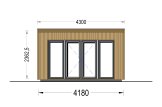 Domek ogrodowy drewniany EVELIN (34 mm + elewacja, z izolacją), 4x3 m, 12 m² specification 2