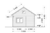 Domek letniskowy drewniany ALBI (44 mm), 5,6 x 5 m, 20 m² - z tarasem 8 m² specification 5