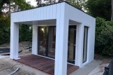 Sauna ogrodowa zewnętrzna DELLA (34 mm + elewacja), 4,6 x 2,6 m, 9,3 m², taras 6,7 m² customer 3
