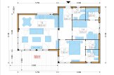 Dom drewniany letniskowy MALLY (44 mm + elewacja, z izolacją), 69 m² specification 1