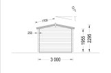 Domek ogrodowy drewniany MINI (28 mm), 3x2 m, 6 m² specification 4