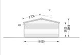 Domek ogrodowy drewniany LILLE (44 mm), 5x5 m, 25 m² specification 4