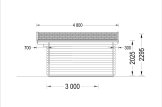 Domek ogrodowy drewniany PETER (34 mm), 3x4 m, 12 m² specification 3