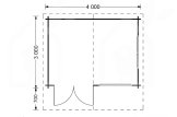 Domek ogrodowy drewniany WISSOUS (34 mm), 4x3 m, 12 m² specification 1