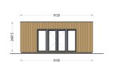 Domek ogrodowy drewniany PREMIUM (44 mm + elewacja, z izolacją PLUS), 6x3 m, 18 m² specification 2