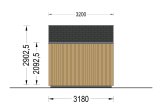 Domek ogrodowy drewniany TONIA (34 mm + elewacja), 4x3 m, 12 m² specification 3
