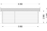 Domek ogrodowy drewniany DEVON (44+44 mm, z izolacją), 6x4 m, 24 m² specification 4