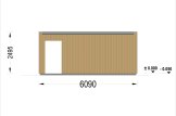Sauna ogrodowa zewnętrzna DELLA (34 mm + elewacja), 4,6 x 2,6 m, 9,3 m², taras 3,6 m² specification 3