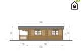 Domek letniskowy drewniany ARGO (44 mm), 35 m² - z tarasem 8 m² specification 3