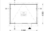 Domek ogrodowy drewniany DREUX F (44 mm), 5x4 m, 20 m² specification 1