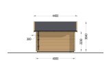 Domek ogrodowy drewniany CLOCKHOUSE (44 mm), 4x3 m, 12 m² specification 4