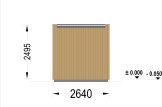 Sauna ogrodowa zewnętrzna DELLA (34 mm + elewacja), 2,6 x 2,1 m, 3,8 m² specification 3