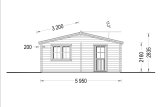 Domek letniskowy drewniany DREUX (44 mm), 6x6 m, 36 m² specification 2