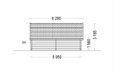 Garaż drewniany TEXAS (44 mm), 6x6 m, 36 m² specification 5