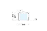 Garaż drewniany SILVIA (34 mm + elewacja), 3,4x5,4 m, 20 m² specification 6