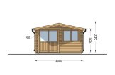 Domek ogrodowy drewniany LILLE (44 mm), 4x5 m, 20 m² specification 2