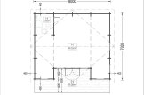 Domek letniskowy całoroczny MILA (44+44 mm, z izolacją PLUS), 8x7 m, 56 m² specification 1