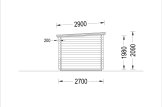 Domek ogrodowy drewniany LARISSA (28 mm), 5,2 x 2,7 m, 7 m² - z tarasem 7 m² specification 5
