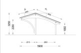 Wiata garażowa drewniana na 2 samochody CORA DUO 5,9x5,9 m specification 4