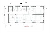 Dom drewniany letniskowy AGNES (44+44 mm), 75 m² specification 1