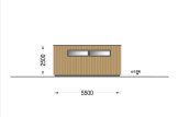 Garaż drewniany SILVIA F (34 mm + elewacja), 3,4x5,4 m, 20 m² specification 4