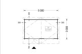 Domek ogrodowy drewniany WISSOUS (44 mm), 5x3 m, 15 m² specification 1