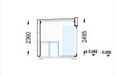 Sauna ogrodowa zewnętrzna DELLA (34 mm + elewacja), 2,6 x 2,6 m, 5 m² specification 6