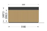 Domek ogrodowy drewniany EMMY (34 mm + elewacja, z izolacją), 5x3 m, 15 m² specification 4