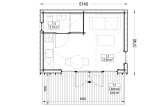 Domek ogrodowy drewniany TONIA PLUS (34 mm + elewacja), 5x3 m, 15 m² specification 1