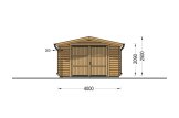Garaż drewniany CLASSIC (34 mm), 4x7,5 m, 30 m² specification 2