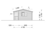 Domek letniskowy drewniany NANTES (44 mm), 6 x 4,7 m, 24 m² - z tarasem 3,5 m² specification 2