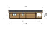 B-Ware: Dom drewniany całoroczny DONNA S (44+44 mm, z izolacją), 63 m² - z tarasem 11,5 m² specification 3